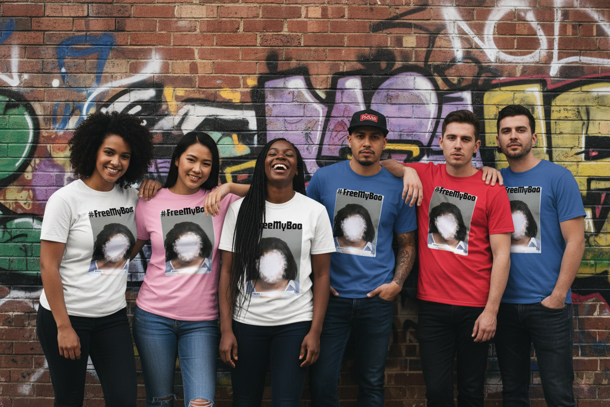 FreeMyBoo Group Street Style Mockup