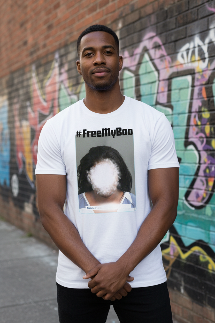 FreeMyBoo T-Shirt Street Style Mockup